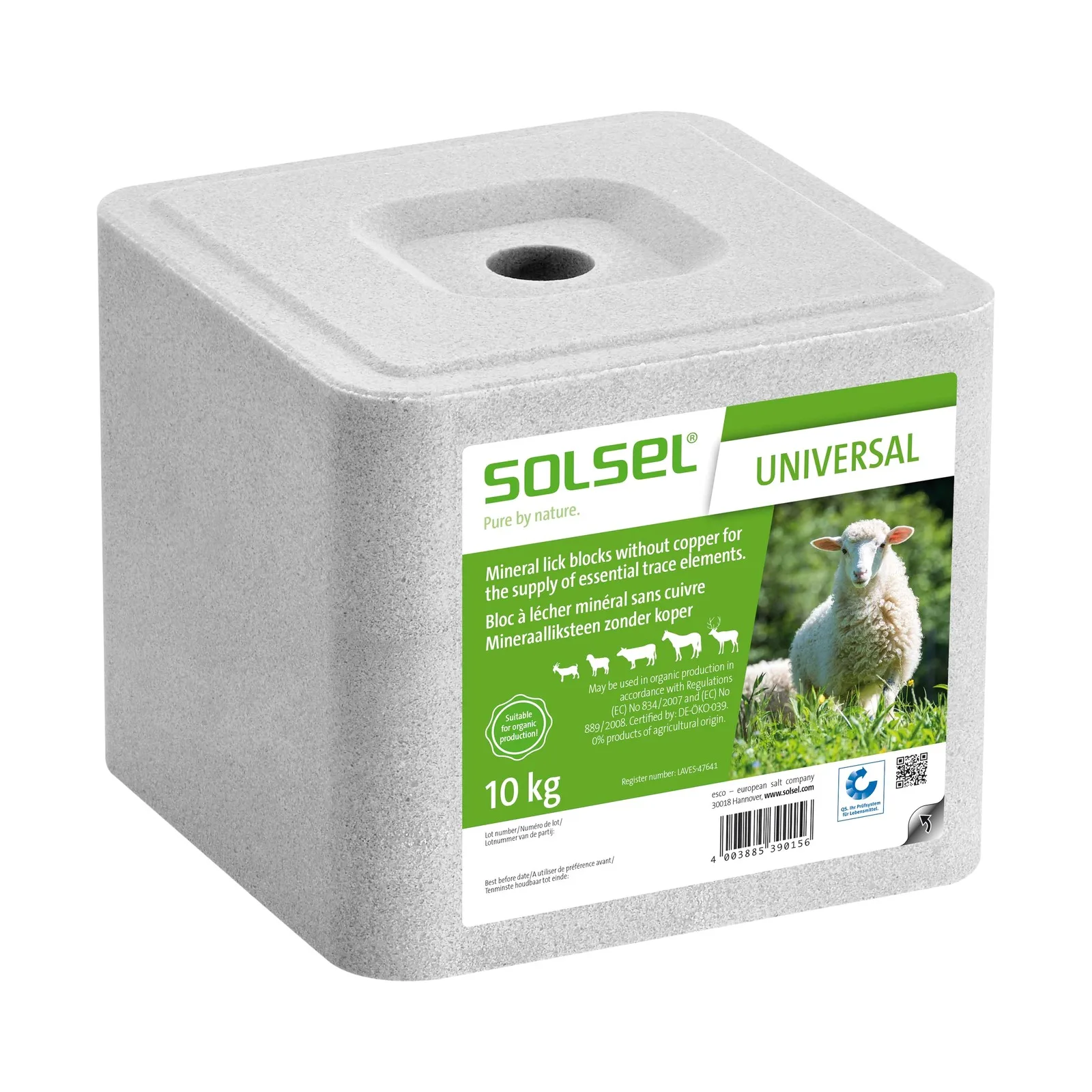 Mineralslikkestein Solsel Universal, 10 kg